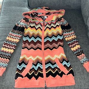 MISSONI for Target Girls Sweater Zip Up Size Small Hoodie